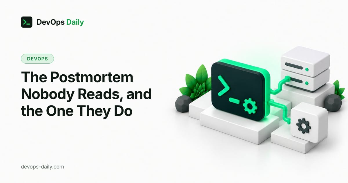 The Postmortem Nobody Reads, and the One They Do